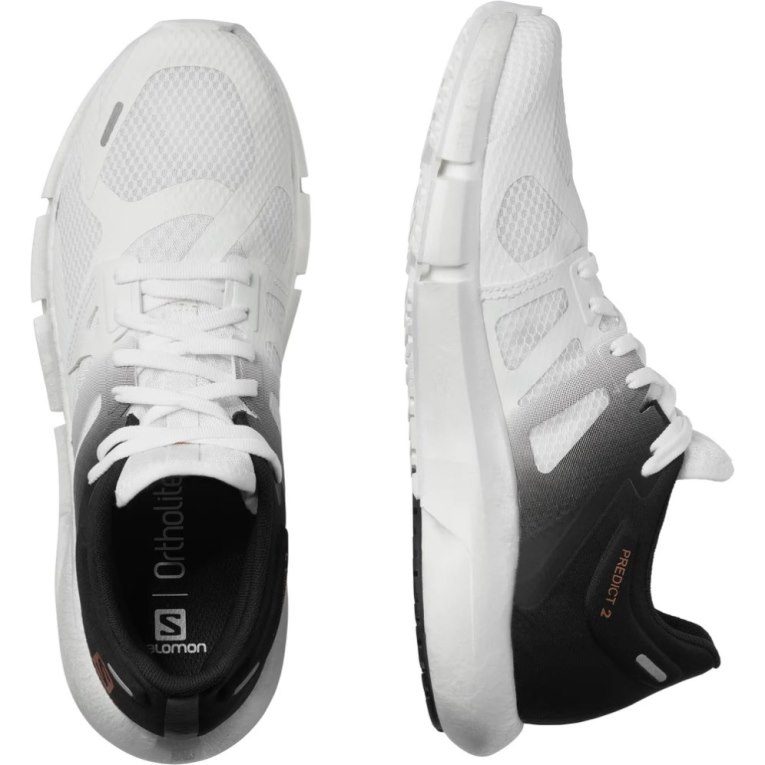 White / Black Salomon Predict 2 Men's Running Shoes | IE NJ0851